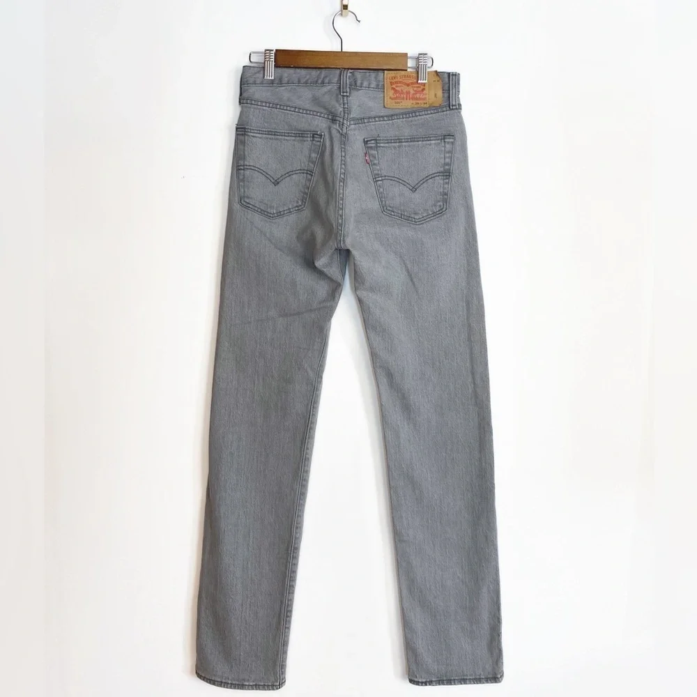 Levi’s 501 Jeans Rigid Denim in Dirienzo Gray 4 Button Fly Mens size 29 x 34